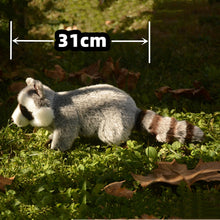 Load image into Gallery viewer, rear a real cute raccoon grey plushie