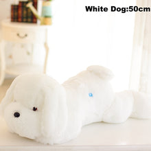 Load image into Gallery viewer, Make sure you take good care of this cute glowing white dog plushie :) Keep it clean and white always