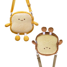 Load image into Gallery viewer, Simulation Kawaii Bread Toast Backpack Plush Toys Cute Plush Doll Soft Food Bag Back CushionPillow for Kids Girls Birthday Gifts