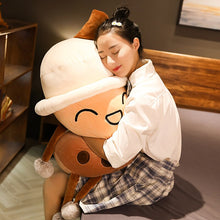 Load image into Gallery viewer, huggable cute boba bubble milk tea plush toy
