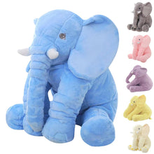 Load image into Gallery viewer, Cute elephant plush in blue because why not?