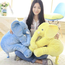 Load image into Gallery viewer, Would you want this cute elephant plush in blue or yellow?
