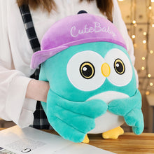 Load image into Gallery viewer, This cute tiffany blue owl plushie help keeps your hand warm in winter.