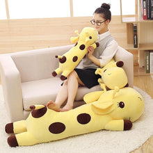 Load image into Gallery viewer, long giraffe fluffy stuffed animal yellow cute plush toy