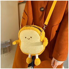 Load image into Gallery viewer, Simulation Kawaii Bread Toast Backpack Plush Toys Cute Plush Doll Soft Food Bag Back CushionPillow for Kids Girls Birthday Gifts