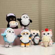 Load image into Gallery viewer, Jawsome Cuddles: The Cute Ginger Cat in Shark Costume Plushie 13CM