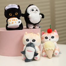 Load image into Gallery viewer, Jawsome Cuddles: The Cute Ginger Cat in Shark Costume Plushie 13CM