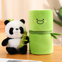 Load image into Gallery viewer, Cute Panda with Bamboo Pillow Plushie