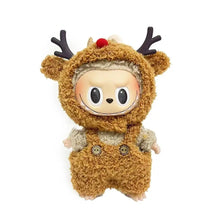 Load image into Gallery viewer, Cute labubu plushie in christmas reindeer outfit