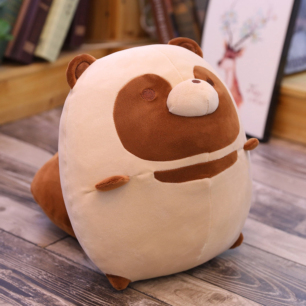 irrestibly cute brown raccoon plushie for the study table