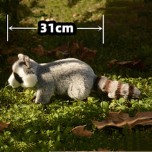 Load image into Gallery viewer, rear a real cute raccoon grey plushie 