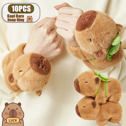 Cute Capybara Snap Plushie Bands | Party Gifts