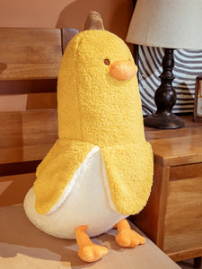 cute yellow banana duck plushie