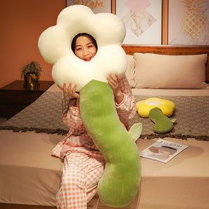 Cute Flower Bolster Plushie with Head Rest