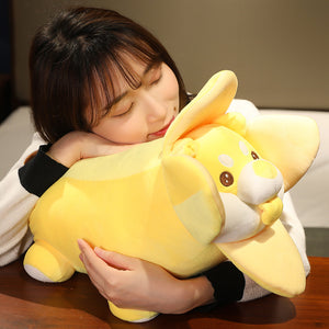 Cute Peeling Banana Yellow Dog Plushie