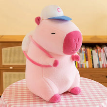 Load image into Gallery viewer, Cute pink capybara dressing up like Barbie, loving the pink and white