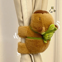 Load image into Gallery viewer, cute minie Capybara plushie to hold your curtains