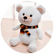 Load image into Gallery viewer, cute white bear plush toy transformable to neck pillow