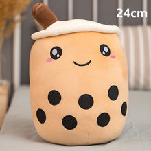 Load image into Gallery viewer, brown bubble milk tea with boba plushie