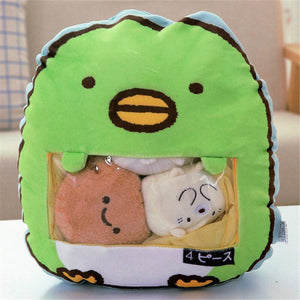 cute mini animal plushie snack in pudding bag