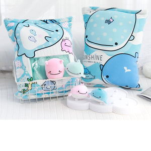cute mini whale plushie snack in pudding bag