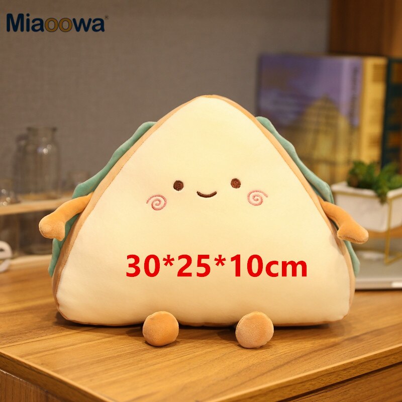 Simulation Food Sandwich Cake Plush Toy Cute Bread Stuffed Doll Soft Nap Sleep Pillow Sofa Bed Cushion Creative Birthday Gift