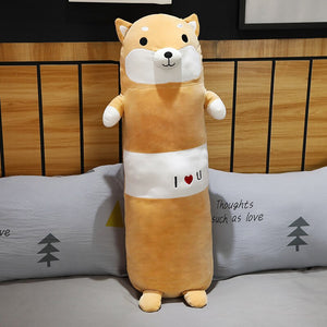 Is this brown corgi bolster plushie cute enough for you to bring them home?