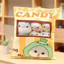Load image into Gallery viewer, cute mini rabbit plushie snack in pudding bag