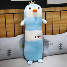 Load image into Gallery viewer, Cute Blue penguin plushie with a crown on its head. 