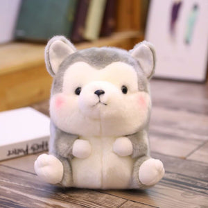 cute round and fat husky plushie