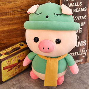 green cute pig plushie