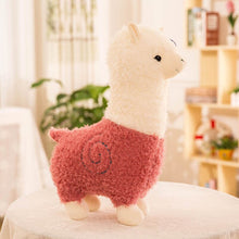 Load image into Gallery viewer, cute llama alpaca sheep stuffed animals plush toys for kids pink red purple green brown white gift valentine love