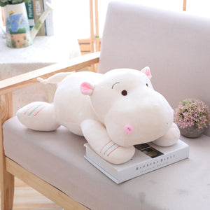 cute white plush toy adorable hippopotamus