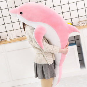 giant pink dolphin plushie