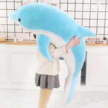 Load image into Gallery viewer, giant blue dolphin plushie
