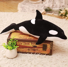 Load image into Gallery viewer, black killer whale orca plush toy 120cm stuffed animal