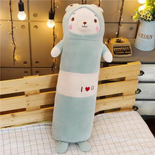 Load image into Gallery viewer, white bear long pillow bolster plushie