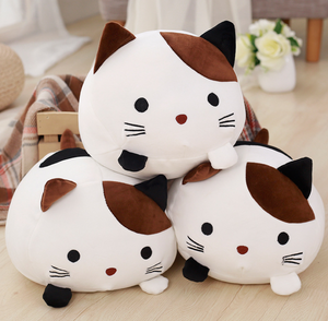 cute brown cat with black ear soft toy