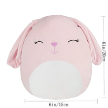 Load image into Gallery viewer, cute pink bunny plush toy with smiley face