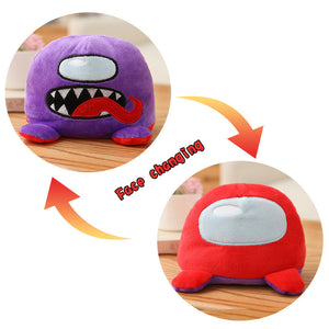 flip among us plush in purple and red