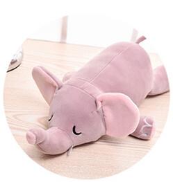 pink elephant plushie that can be transform to neck pillow