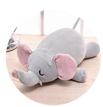 Load image into Gallery viewer, gift idea for your loved one that likes travelling grey elephant plush toy transformable to neck pillow
