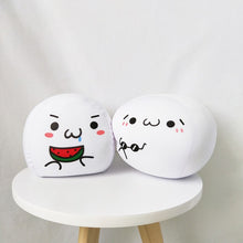 Load image into Gallery viewer, cute cheeky dumpling plush with watermelon and cute cheeky dumpling plush with sunglasses