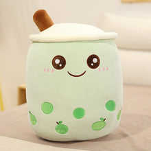 Load image into Gallery viewer, cute smiley green apple.bubble milk tea plushie perfect little decoration for your living room or bedroom