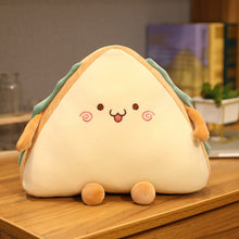Load image into Gallery viewer, cute smiley face sandwich plushie