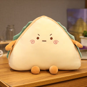 cute angry sandwich plush toy