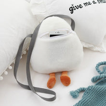 Load image into Gallery viewer, This cute egg plushie can keep your phone egg-stremely safe with the zip at the back!
