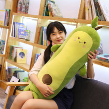 Load image into Gallery viewer, avocado long pillow plushie