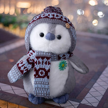 Load image into Gallery viewer, cute winter penguin plush toy comes in four different sizes