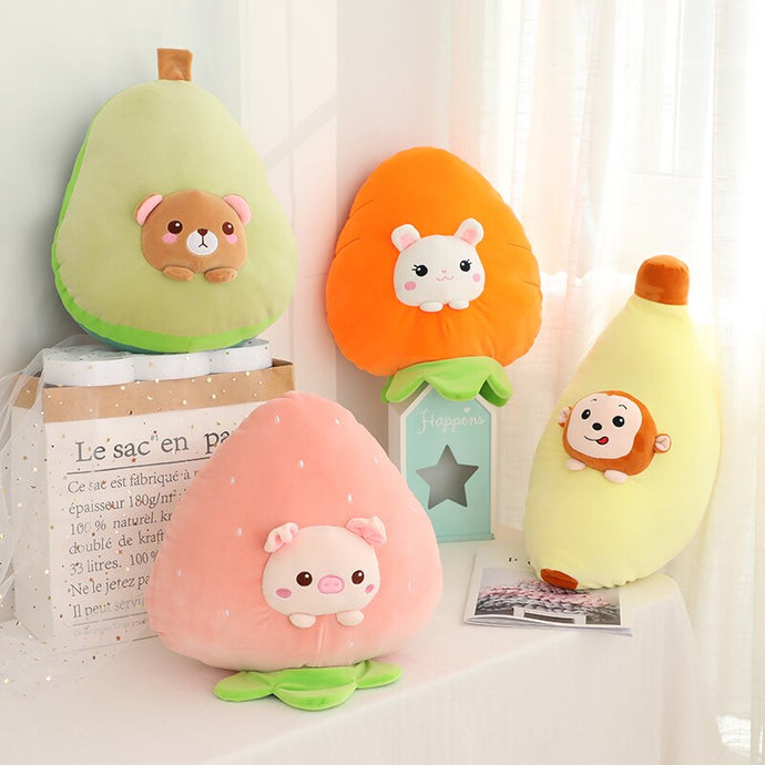 animals in fruits plushie